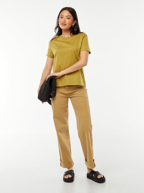 T-shirt de manga curta em jersey - Kiabi T-shirt de manga curta em jersey - Kiabi