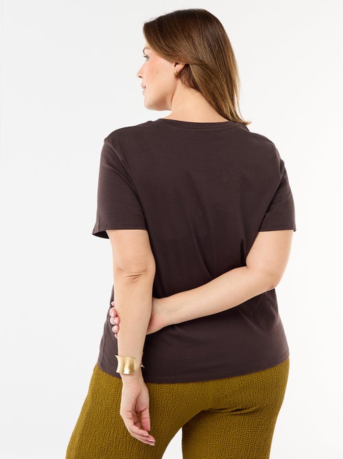 T-shirt de manga curta em jersey - Kiabi