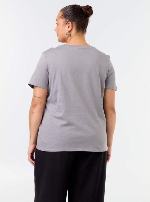 T-shirt de manga curta em jersey - Kiabi