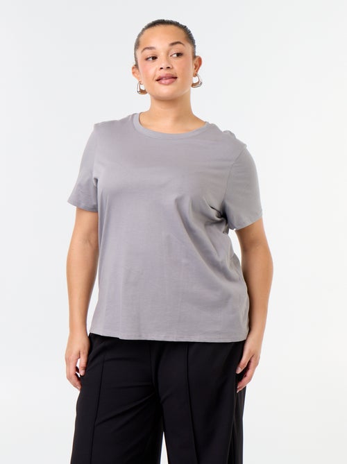 T-shirt de manga curta em jersey - Kiabi