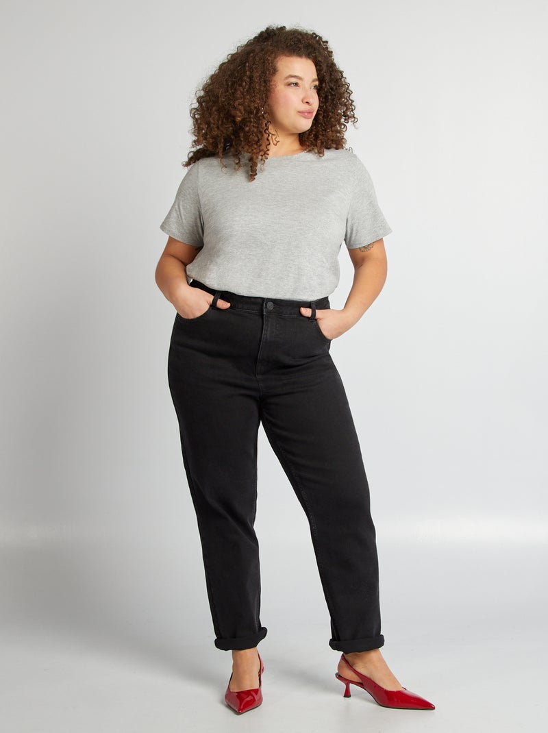 T-shirt de manga curta em jersey CINZA - Kiabi