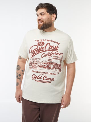 T-shirt de manga curta em jersey com estampado