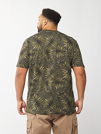 T-shirt de manga curta em jersey com estampado