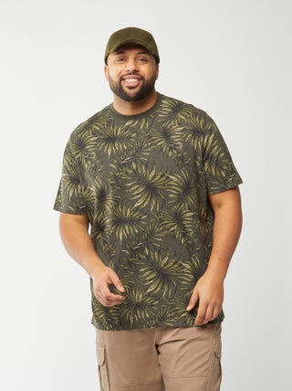 T-shirt de manga curta em jersey com estampado