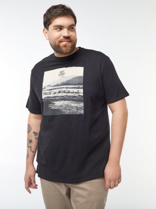 T-shirt de manga curta em jersey com estampado