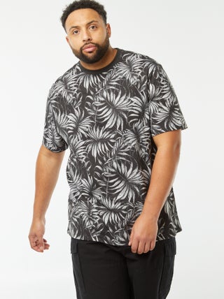 T-shirt de manga curta em jersey com estampado