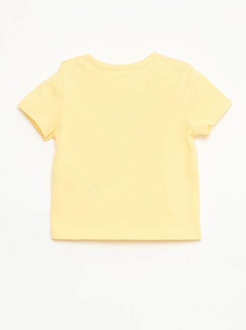 T-shirt de manga curta em jersey de algodão - Kiabi