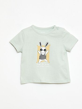 T-shirt de manga curta em jersey de algodão