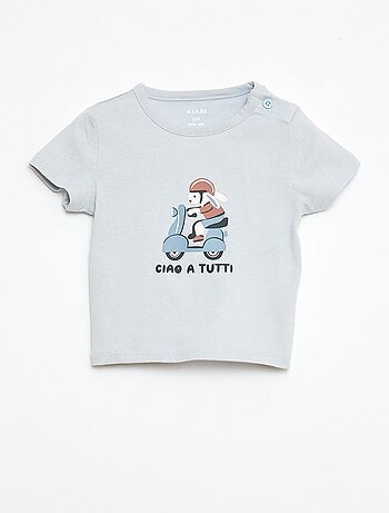 T-shirt de manga curta em jersey de algodão