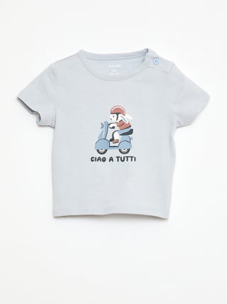 T-shirt de manga curta em jersey de algodão