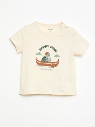 T-shirt de manga curta em jersey de algodão