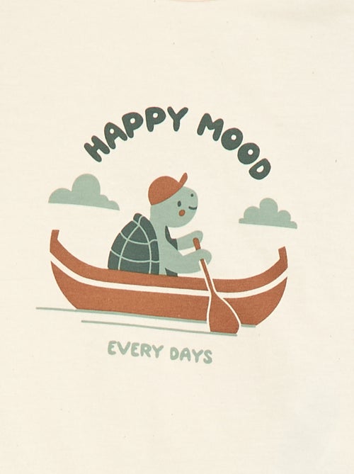 T-shirt de manga curta em jersey de algodão - Kiabi