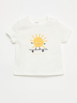 T-shirt de manga curta em jersey de algodão