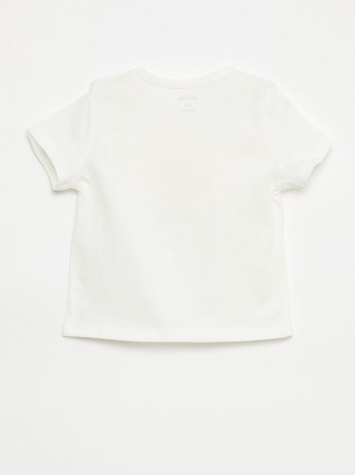 T-shirt de manga curta em jersey de algodão - Kiabi