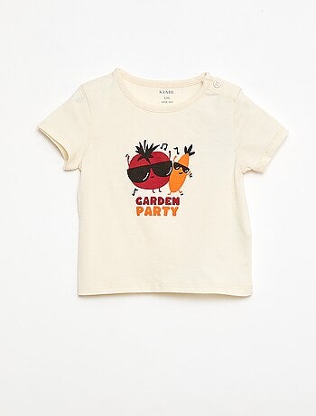 T-shirt de manga curta em jersey de algodão