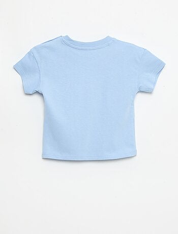 T-shirt de manga curta em jersey de algodão com patch no peito