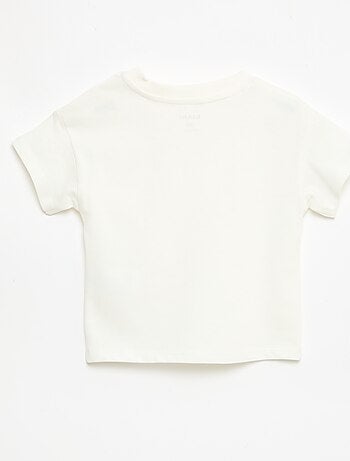 T-shirt de manga curta em jersey de algodão com patch no peito