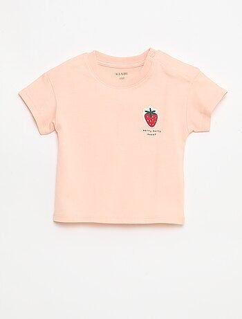 T-shirt de manga curta em jersey de algodão com patch no peito