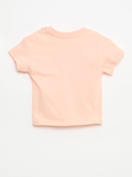 T-shirt de manga curta em jersey de algodão com patch no peito - Kiabi