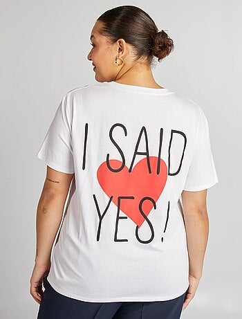 T-shirt de manga curta em jersey 'OUI'