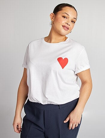 T-shirt de manga curta em jersey 'OUI'