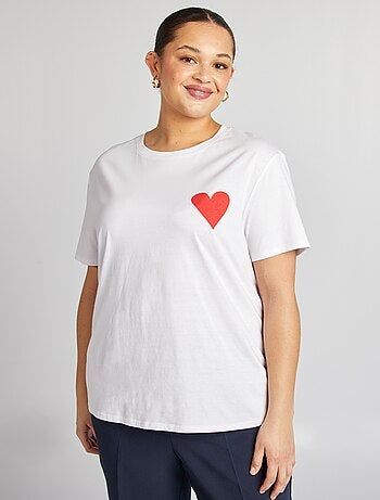 T-shirt de manga curta em jersey 'OUI'