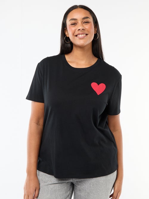 T-shirt de manga curta em jersey 'OUI' - Kiabi T-shirt de manga curta em jersey 'OUI' - Kiabi