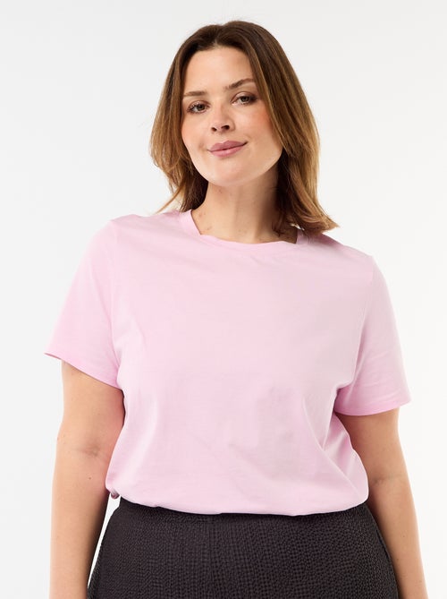 T-shirt de manga curta em jersey - Kiabi