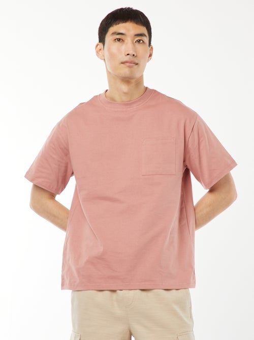 T-shirt de manga curta em jersey - Kiabi