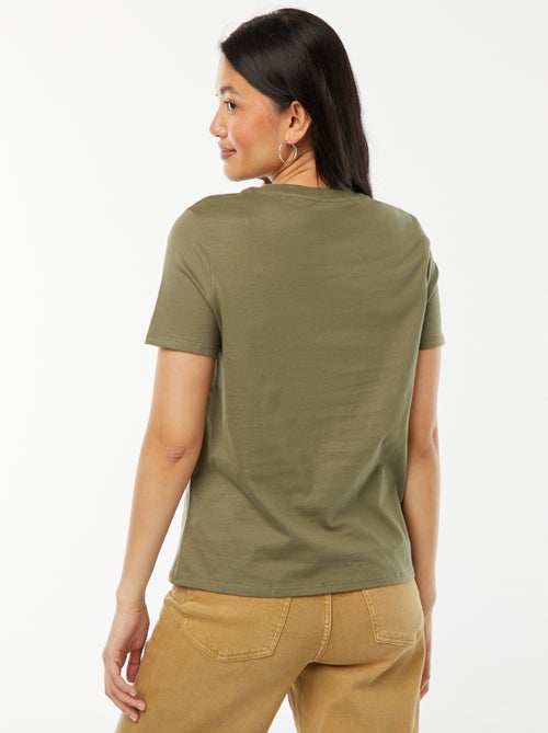 T-shirt de manga curta em jersey - Kiabi T-shirt de manga curta em jersey - Kiabi