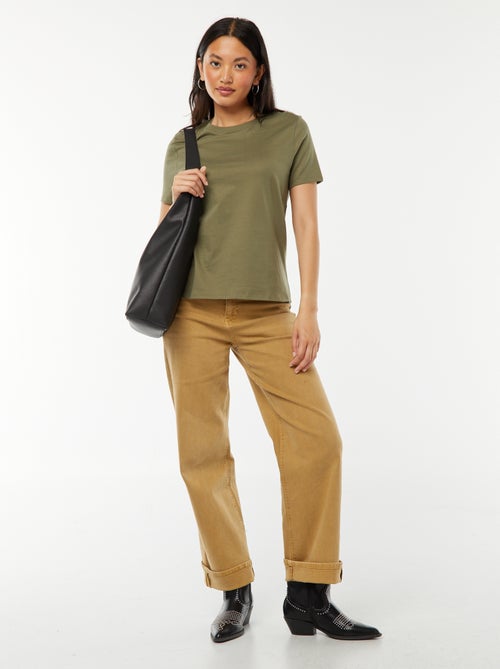 T-shirt de manga curta em jersey - Kiabi T-shirt de manga curta em jersey - Kiabi