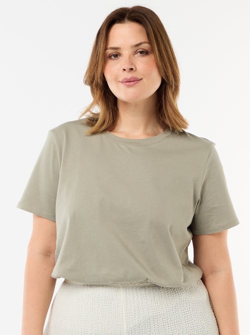 T-shirt de manga curta em jersey - Kiabi