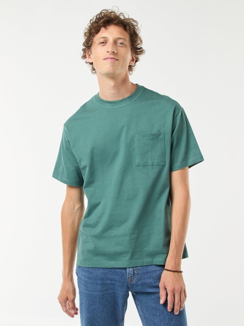T-shirt de manga curta em jersey - Kiabi