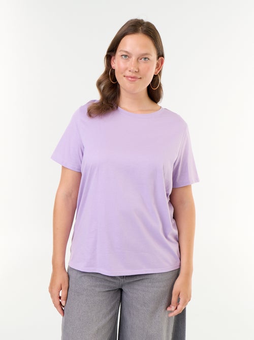 T-shirt de manga curta em jersey - Kiabi