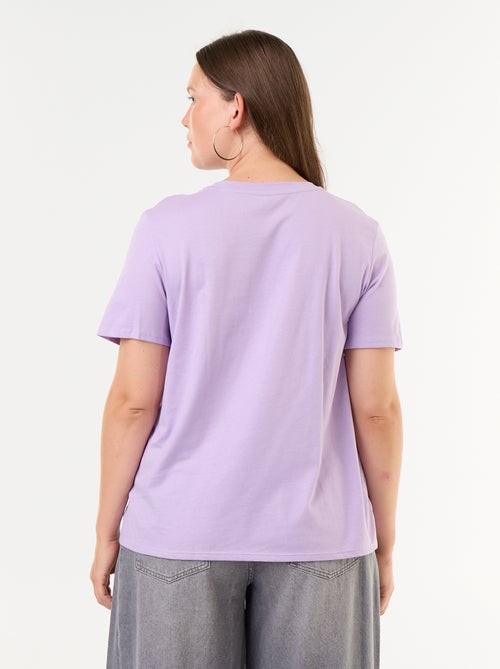 T-shirt de manga curta em jersey - Kiabi