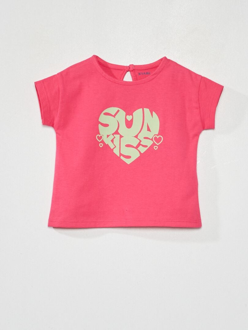 T-shirt de manga curta em jersey VIOLETA - Kiabi