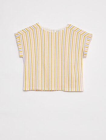 T-shirt de manga curta em malha crepe