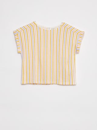 T-shirt de manga curta em malha crepe