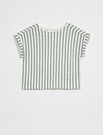 T-shirt de manga curta em malha crepe