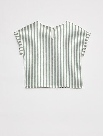 T-shirt de manga curta em malha crepe