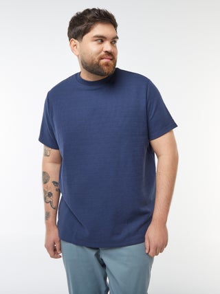 T-shirt de manga curta em malha de fantasia