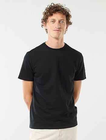 T-shirt de manga curta em malha de fantasia
