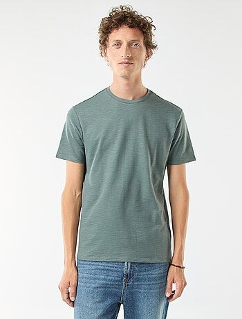 T-shirt de manga curta em malha de fantasia