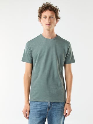 T-shirt de manga curta em malha de fantasia
