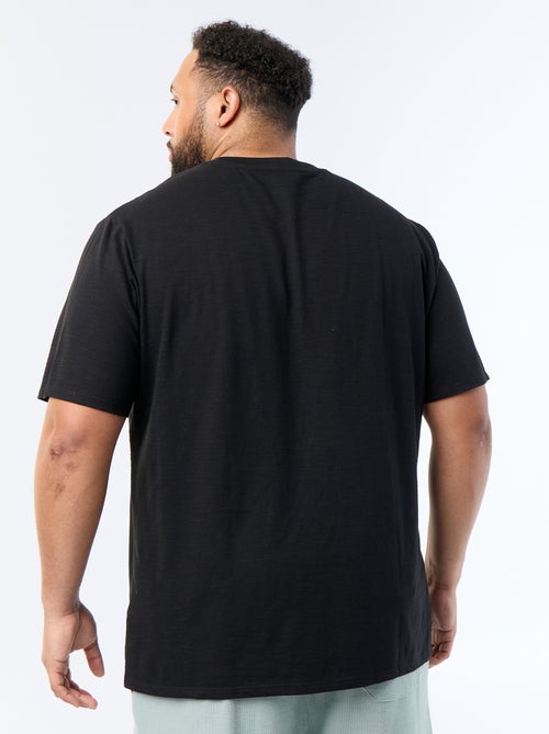 T-shirt de manga curta em malha jersey fantasia - Kiabi