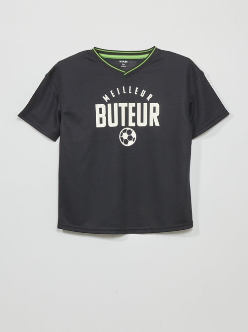 T-shirt de manga curta em malha - Kiabi