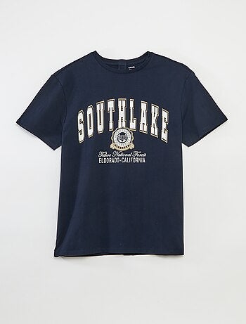 T-shirt de manga curta estampada - coleção fácil de vestir