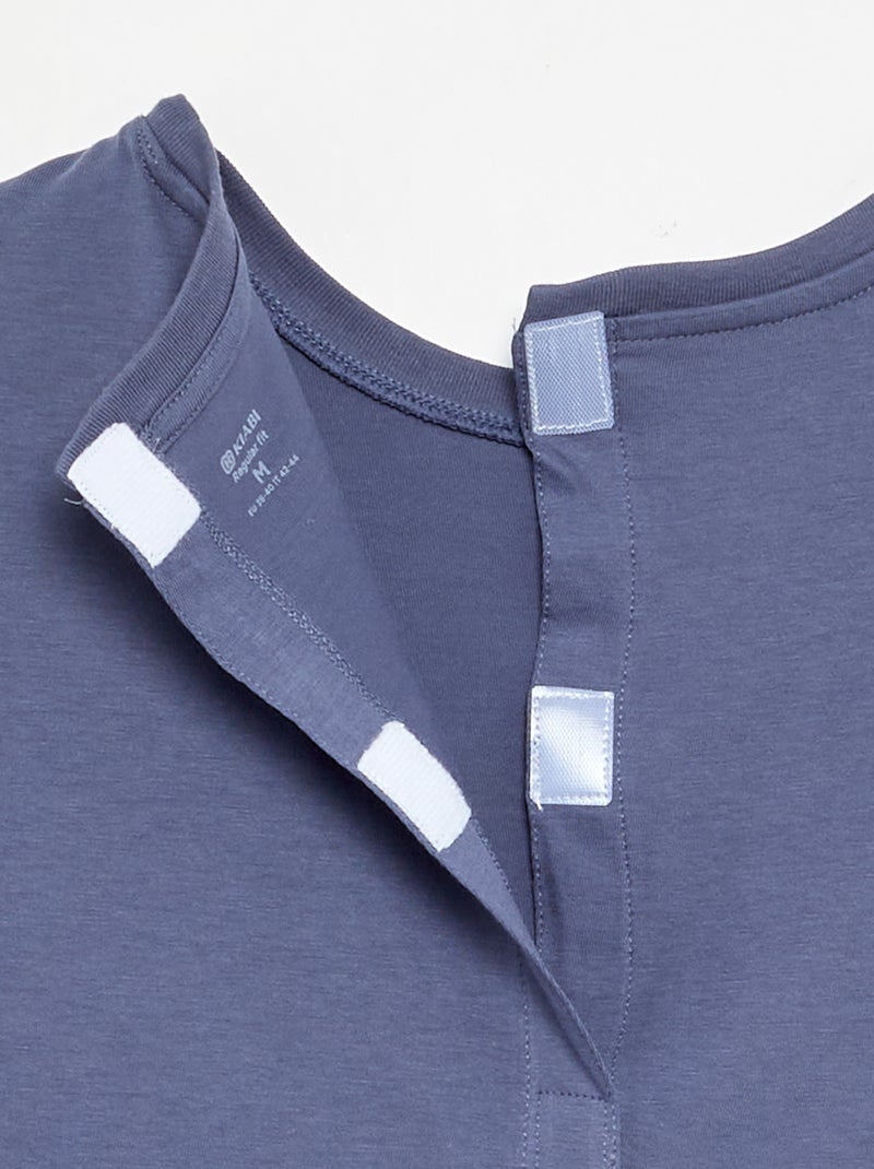 T-shirt de manga curta estampada - coleção fácil de vestir Azul - Kiabi