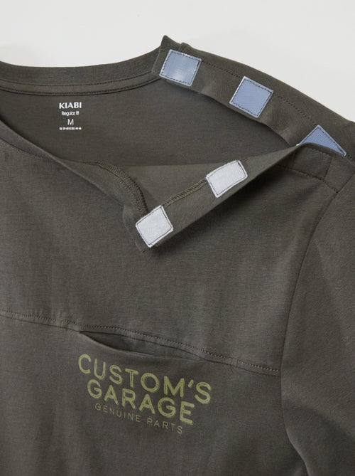 T-shirt de manga curta estampada - coleção fácil de vestir - Kiabi