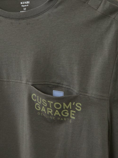 T-shirt de manga curta estampada - coleção fácil de vestir - Kiabi